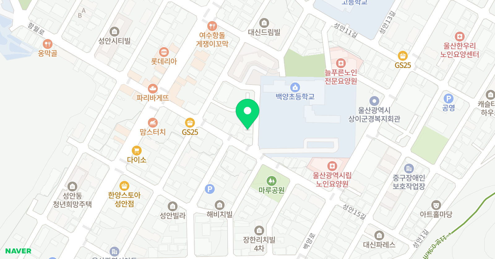 백양 음악학원 위치