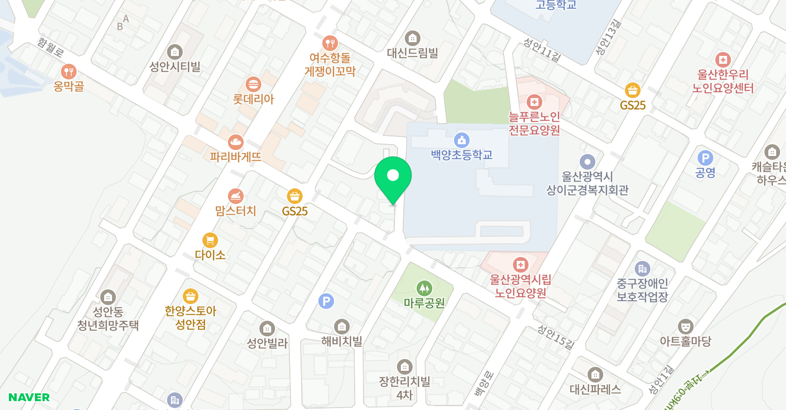 백양 수학교습소 위치