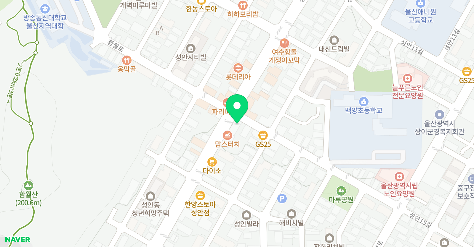 성안GNB 영전문학원 위치