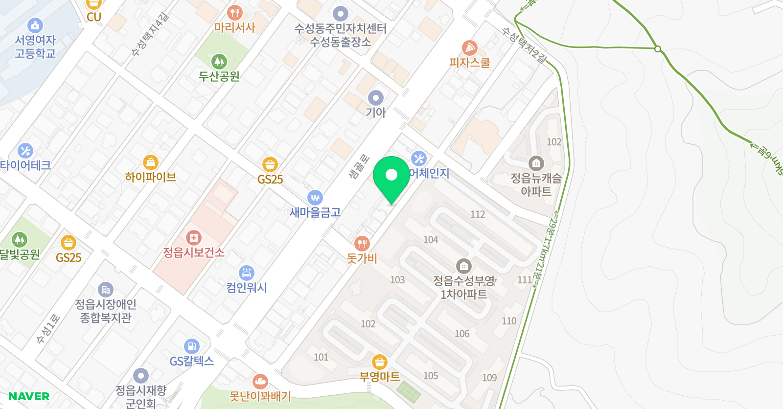 나래 태권도장 위치