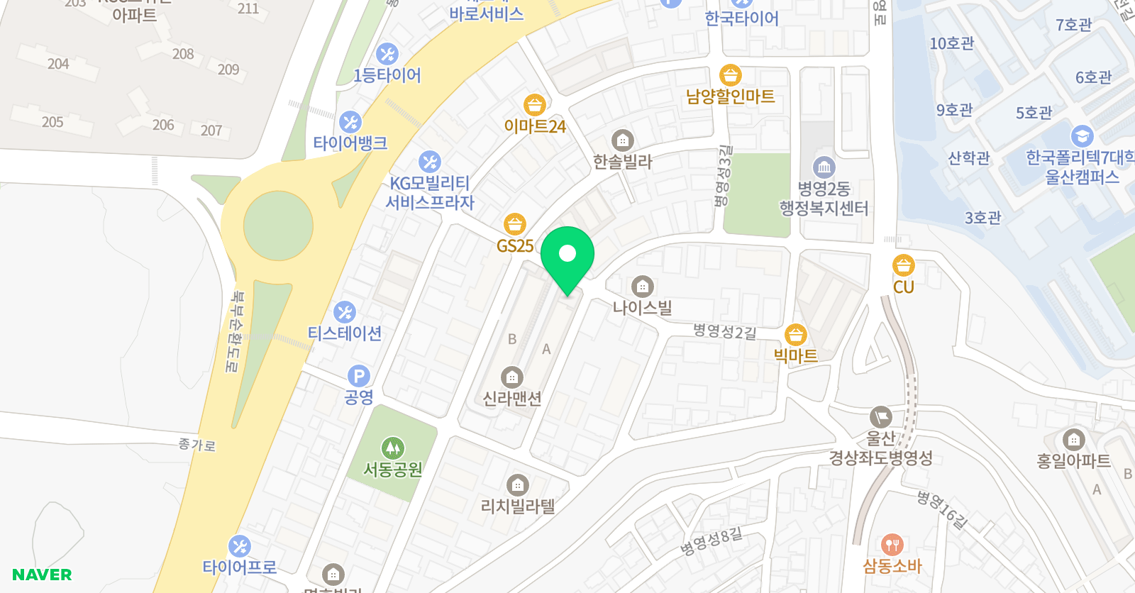 셀파능률 학원 장현점 위치