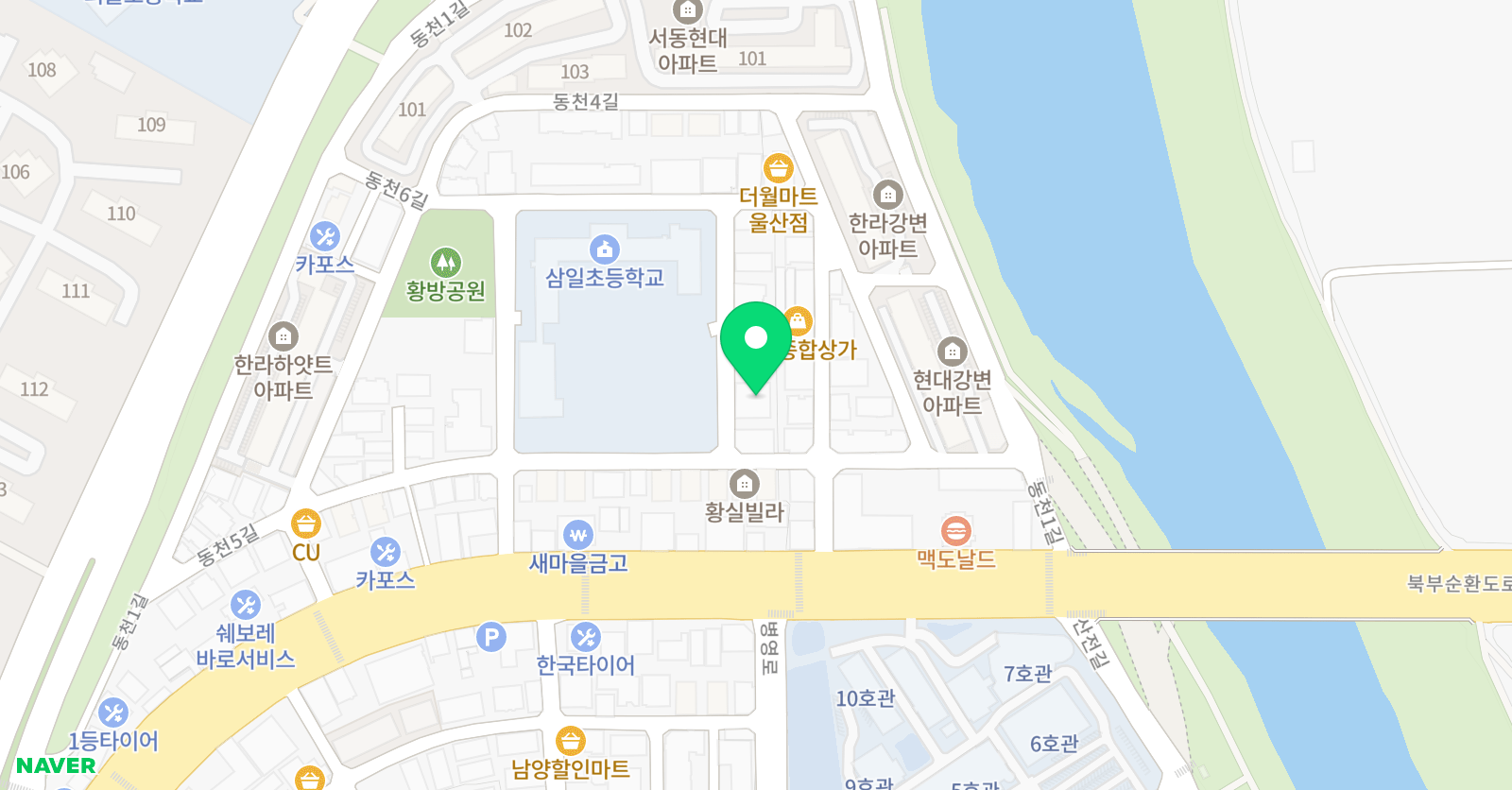 용인대새하늘 태권도 위치