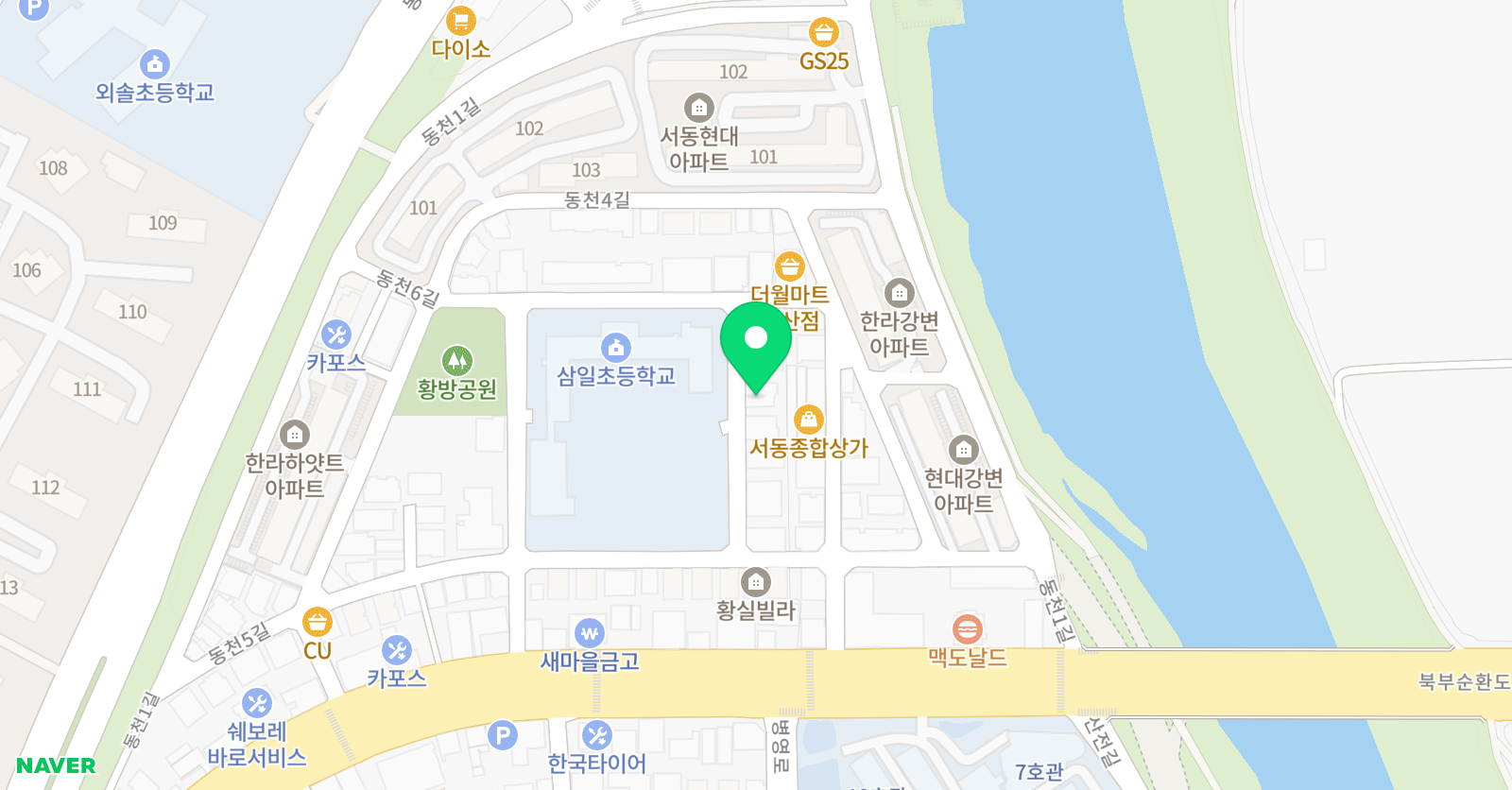 키즈 태권도 위치