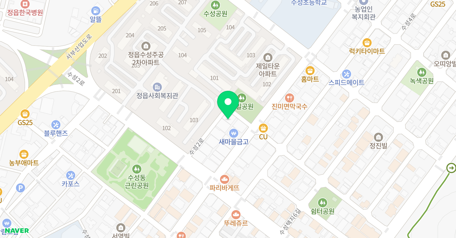 한국체대호림 태권도장 위치