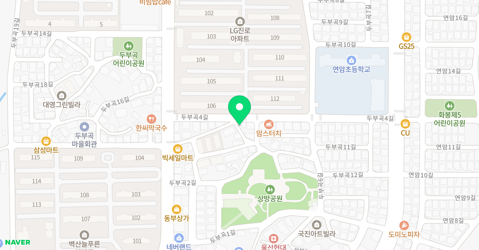김샘 수학전문학원 연암점 위치