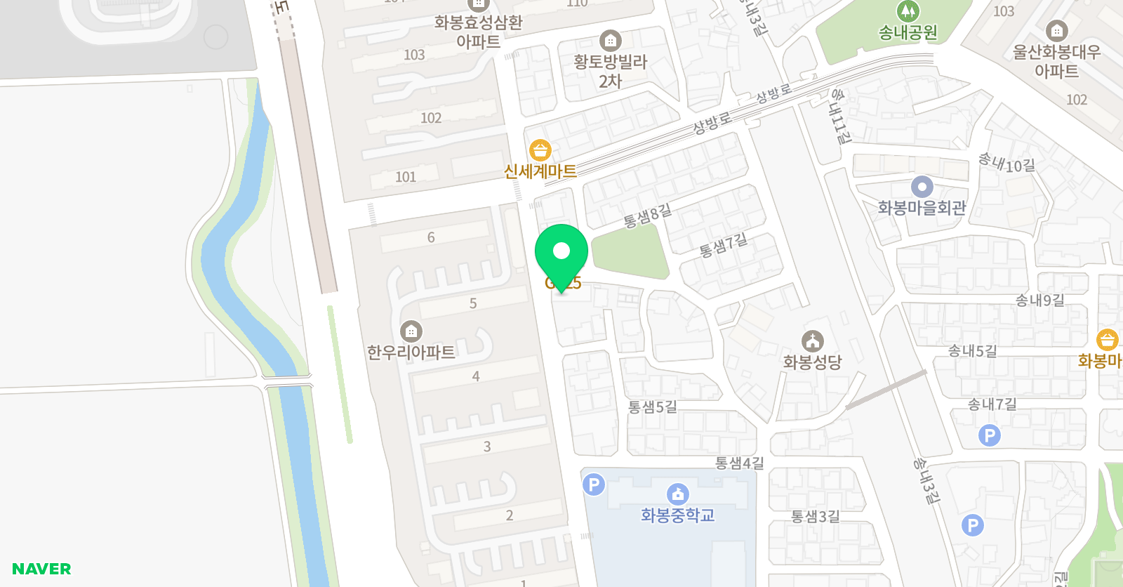 셀파우등생학원 화봉학원 위치