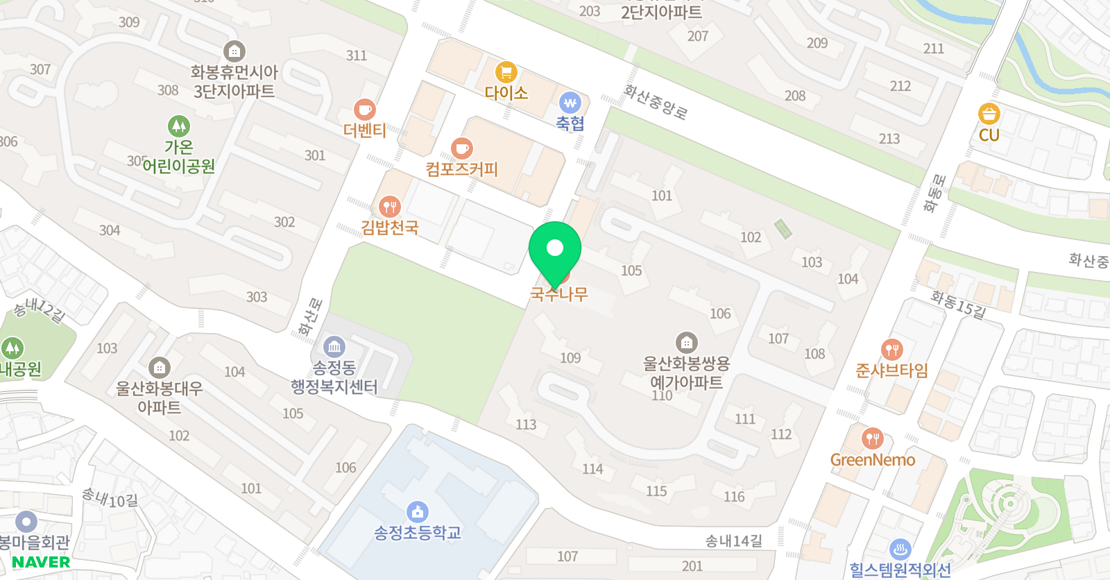 삼성 영수학원 울산화봉교실 위치