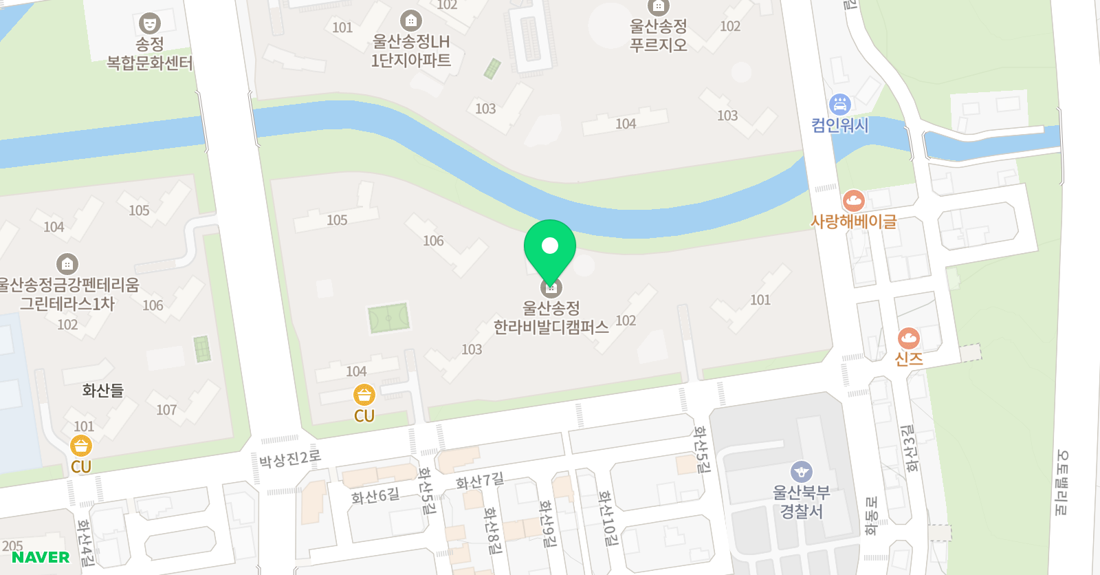 미래엔영어 송정한라비발디점 위치