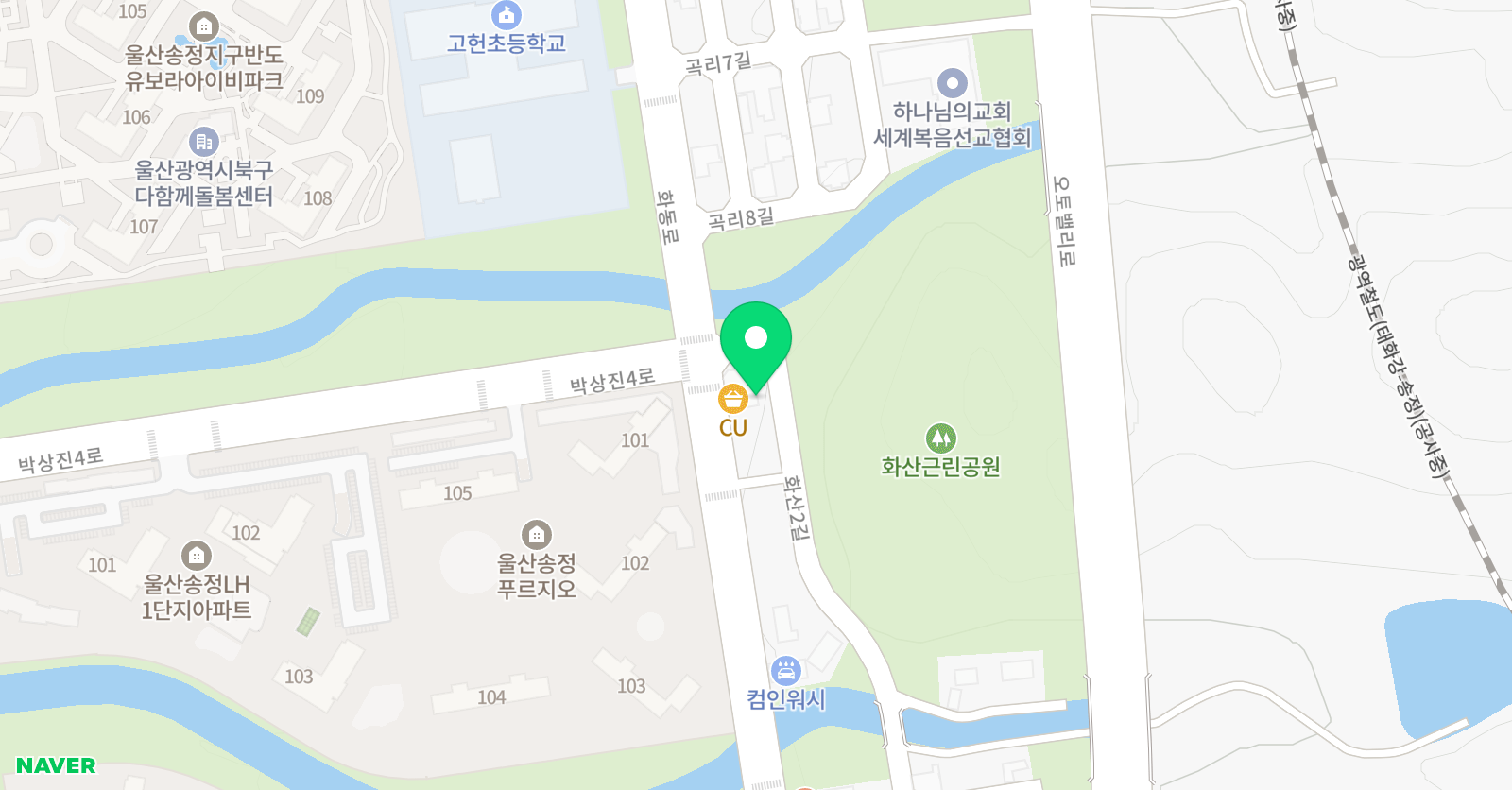 송정고은푸르넷 학원 위치