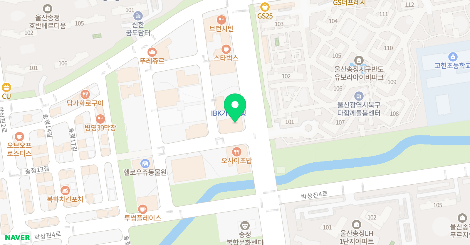 송정누리 다음악학원 위치