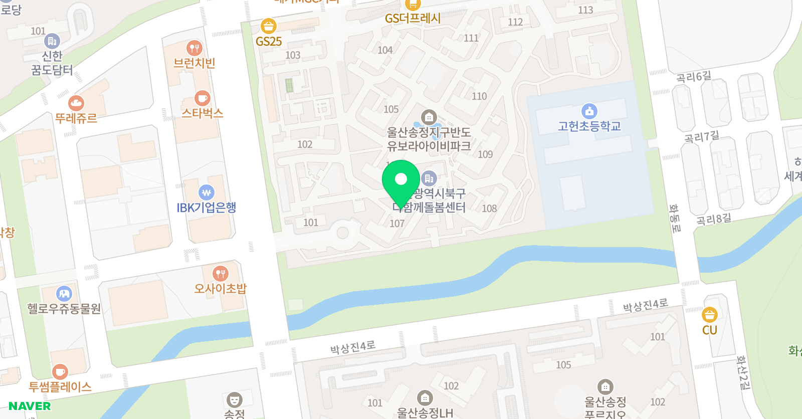 기탄사고력교실 송정반도유보라점 위치