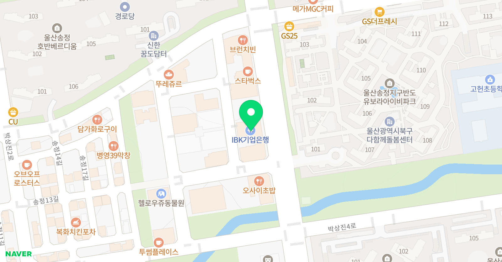 송정 상징 영어학원 위치