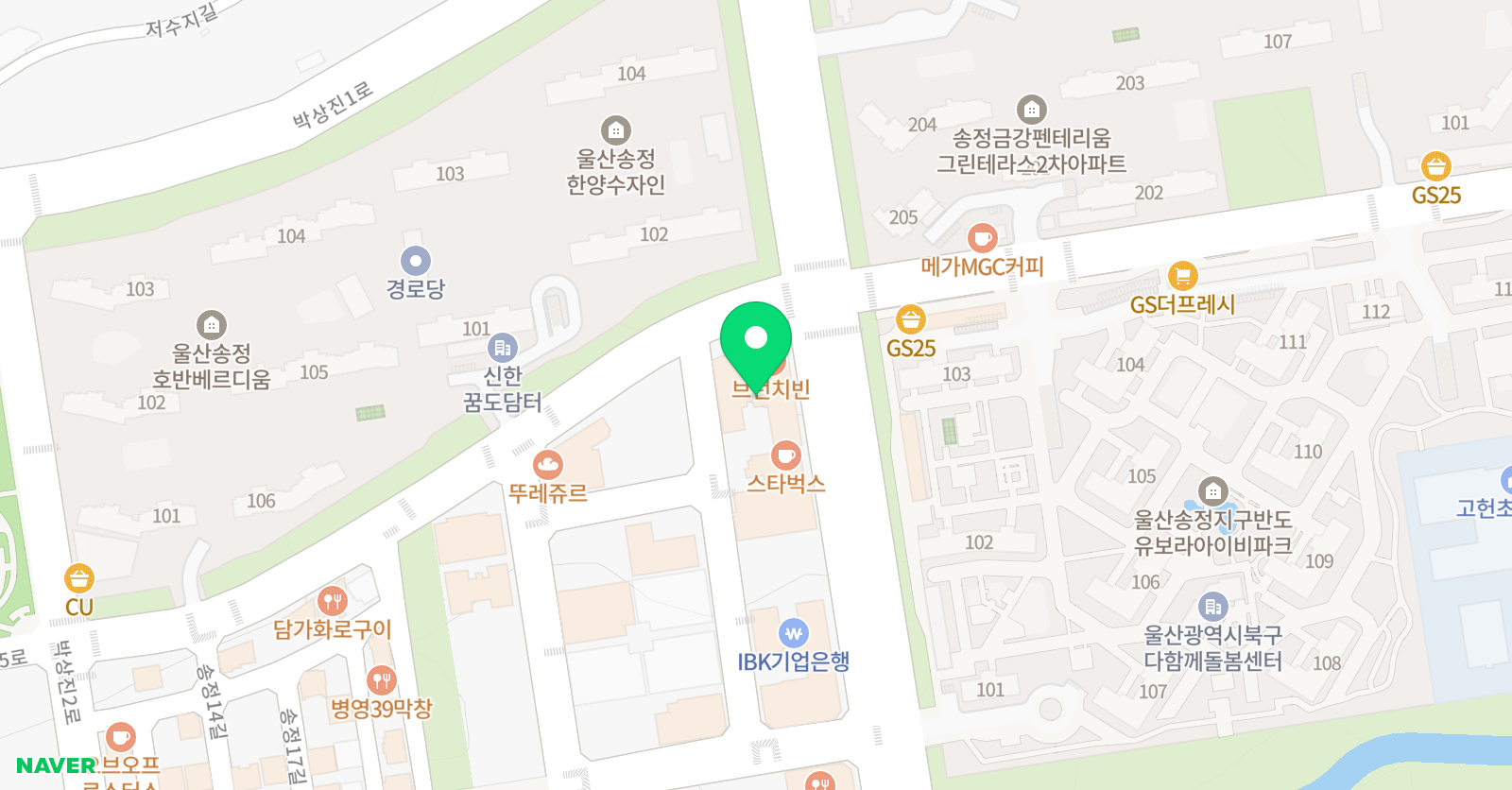 송정동 금강태권도 7관 위치