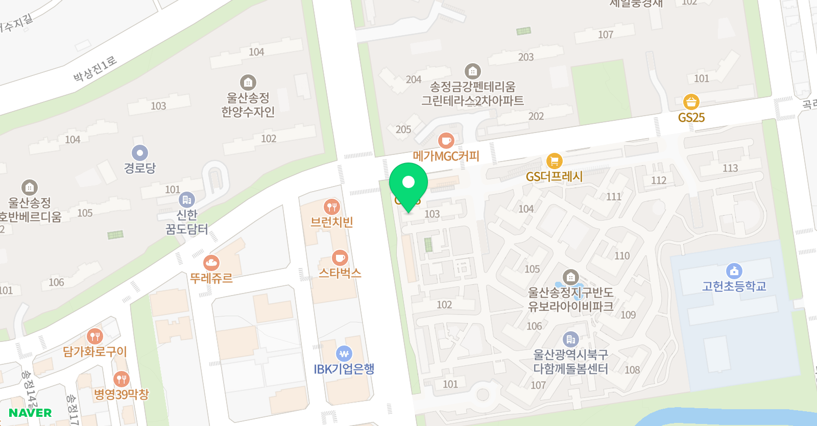 링키홈 송정반도유보라점 위치