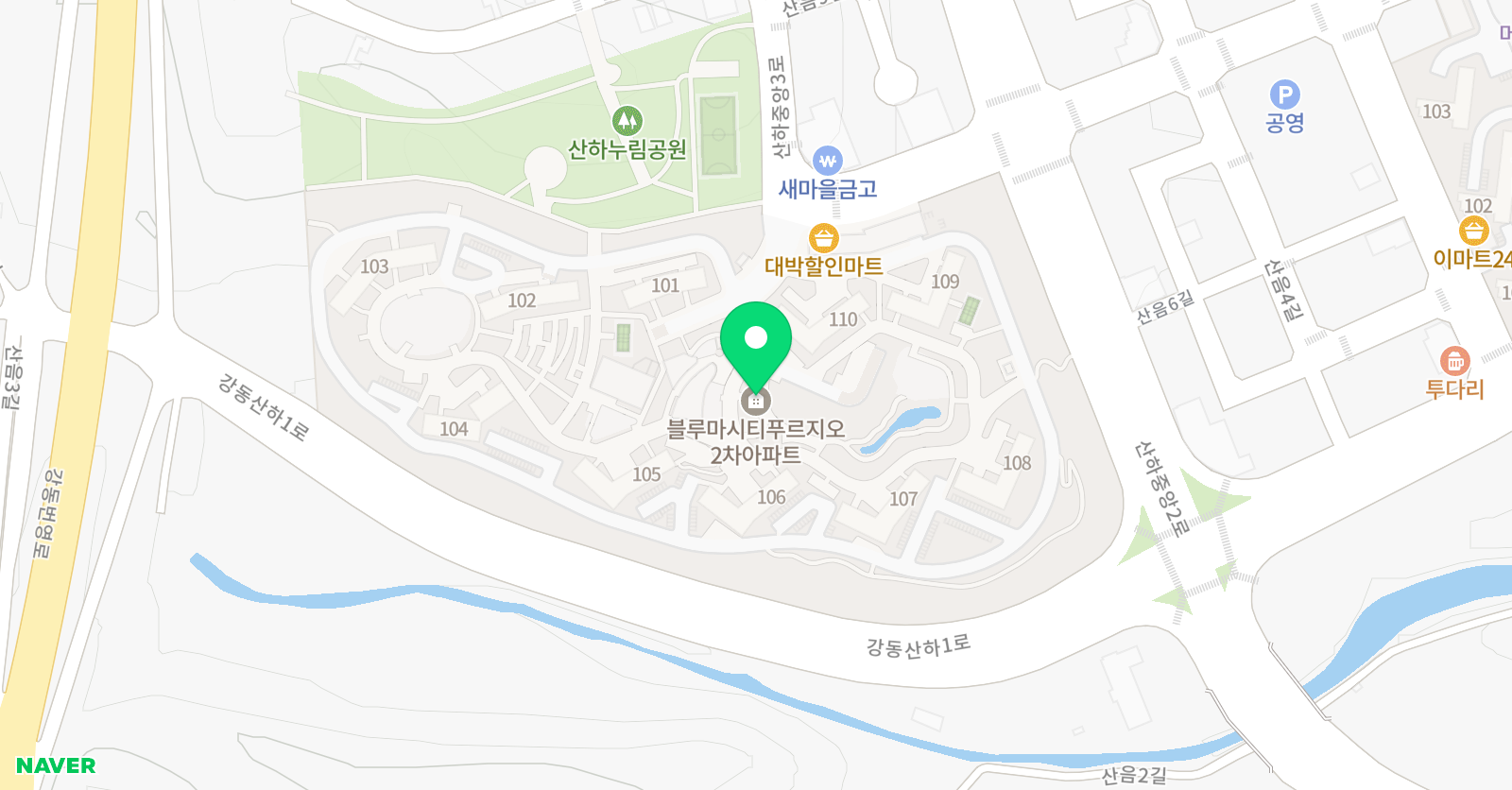 토론하는아이들 강동산하푸르지오2차GLE센터 위치