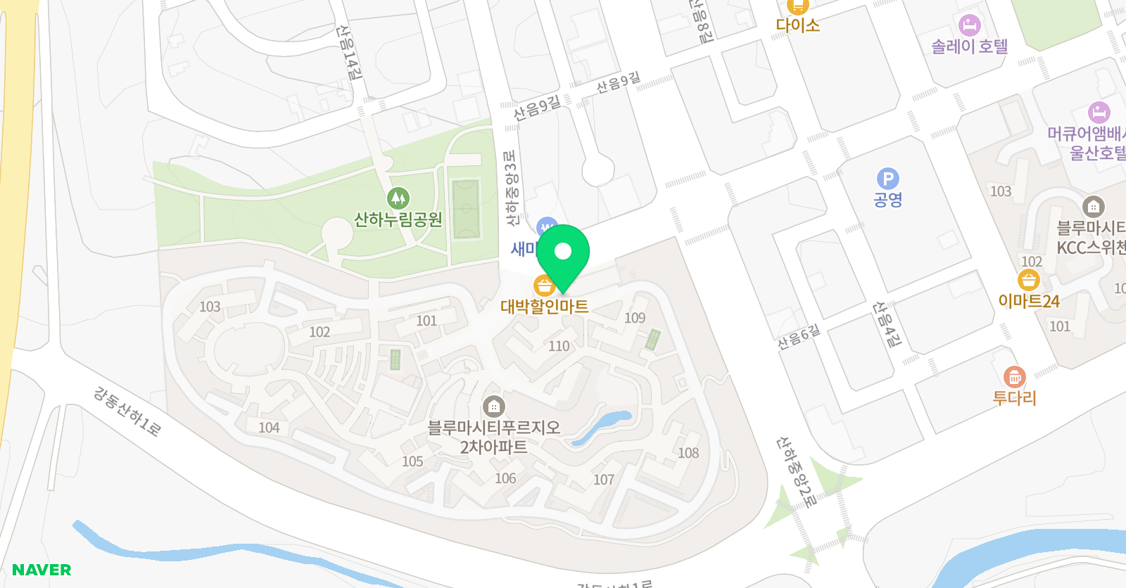 뮤엠 영어 강동점 위치