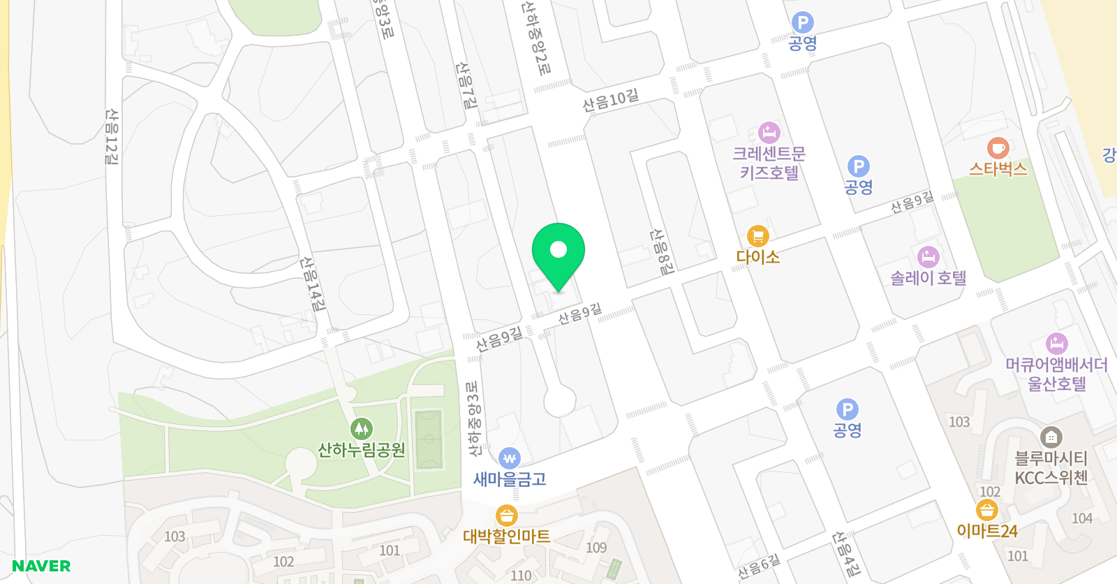 영렘브란트 울산강동 클래스 위치