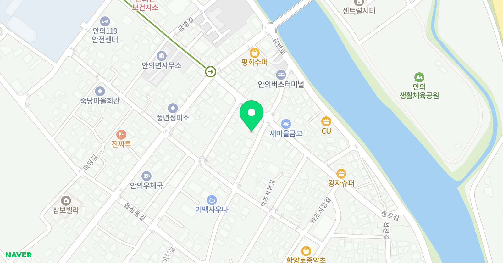 안의 강인 태권도 체육관 위치