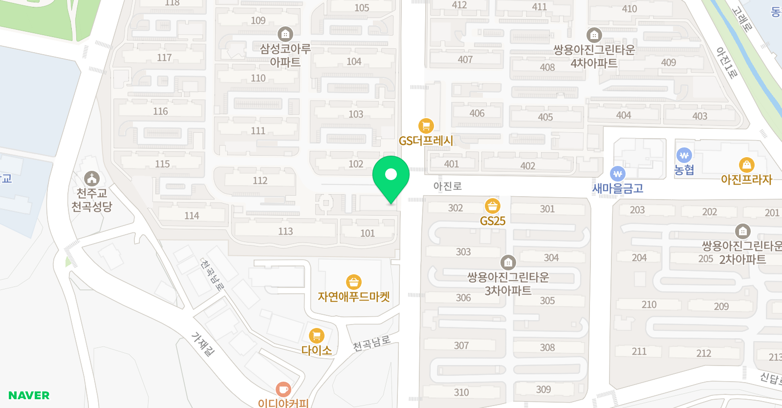 건강한 태권도 위치