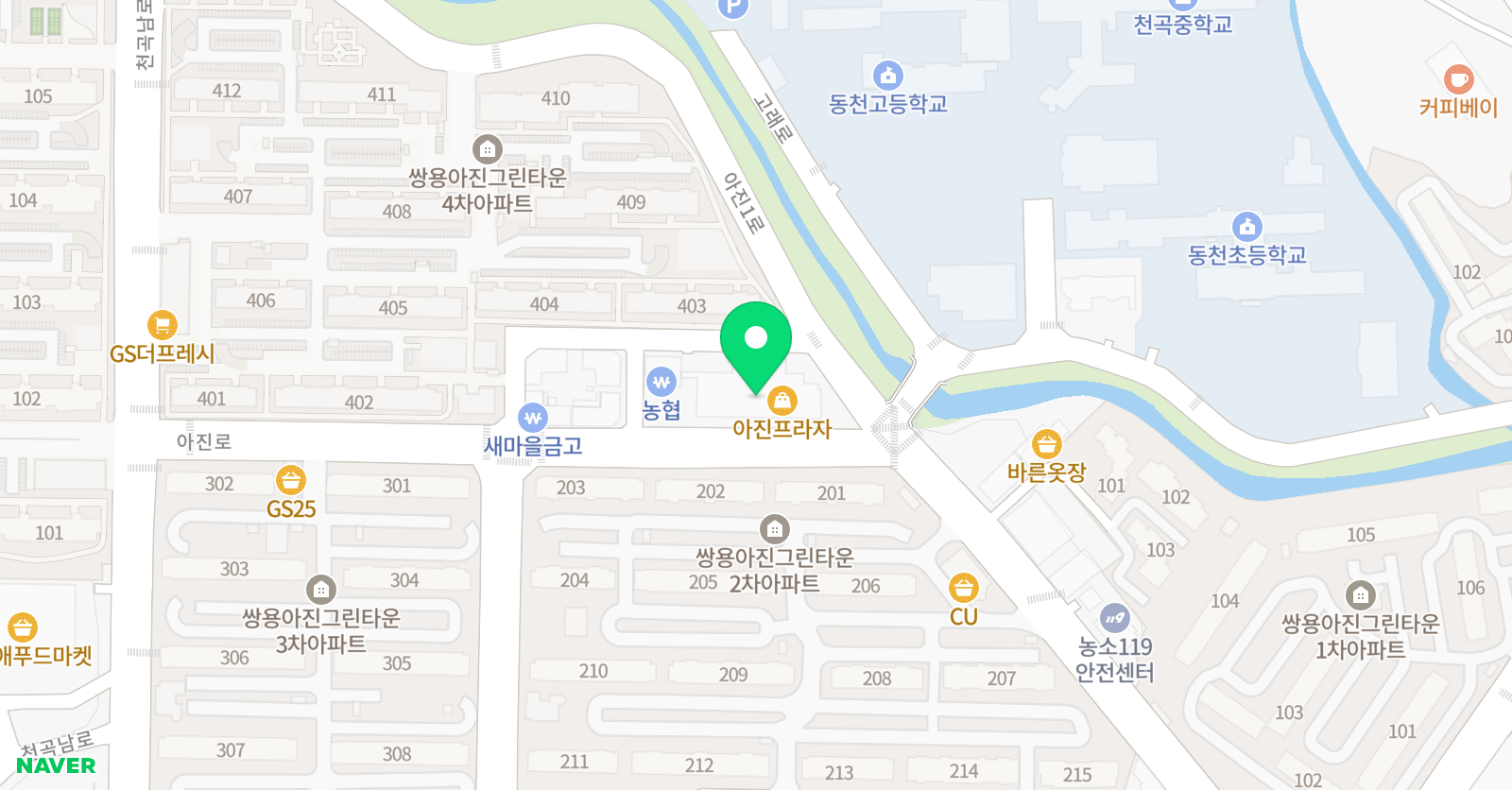 매쓰플랜 수학학원 천곡지점 위치