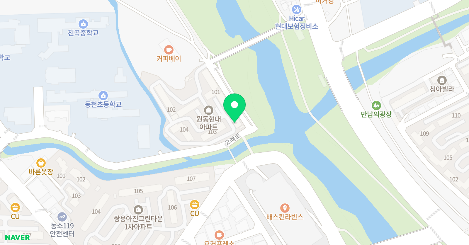 블랙벨트센터 태권도장 위치