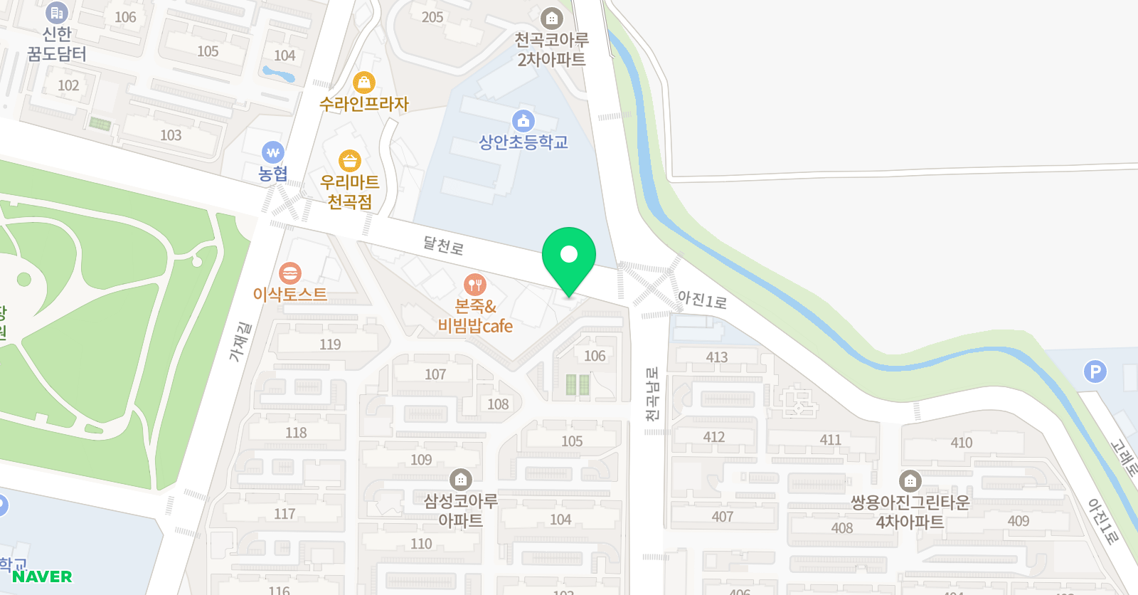 루아흐뮤직아카데미 학원 위치