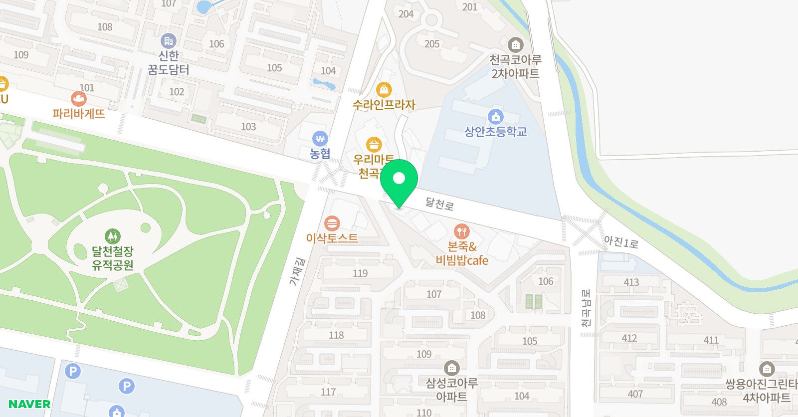 정훈 영어수학학원 울산천곡동점 위치