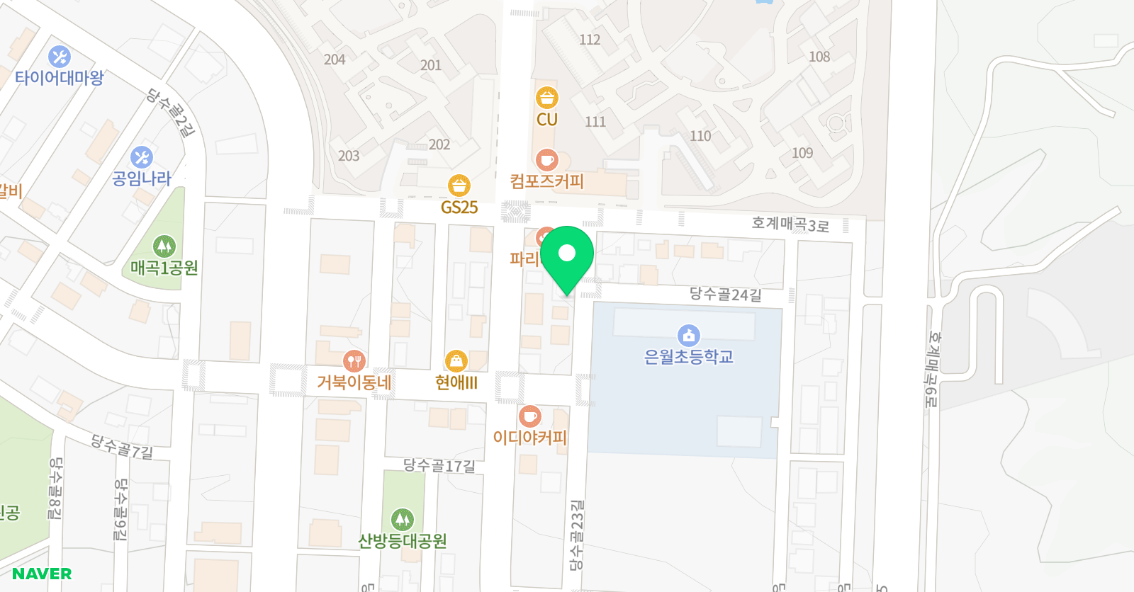 키움뜰 학원 위치