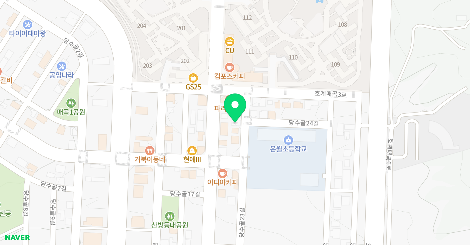 늘봄 태권도 위치