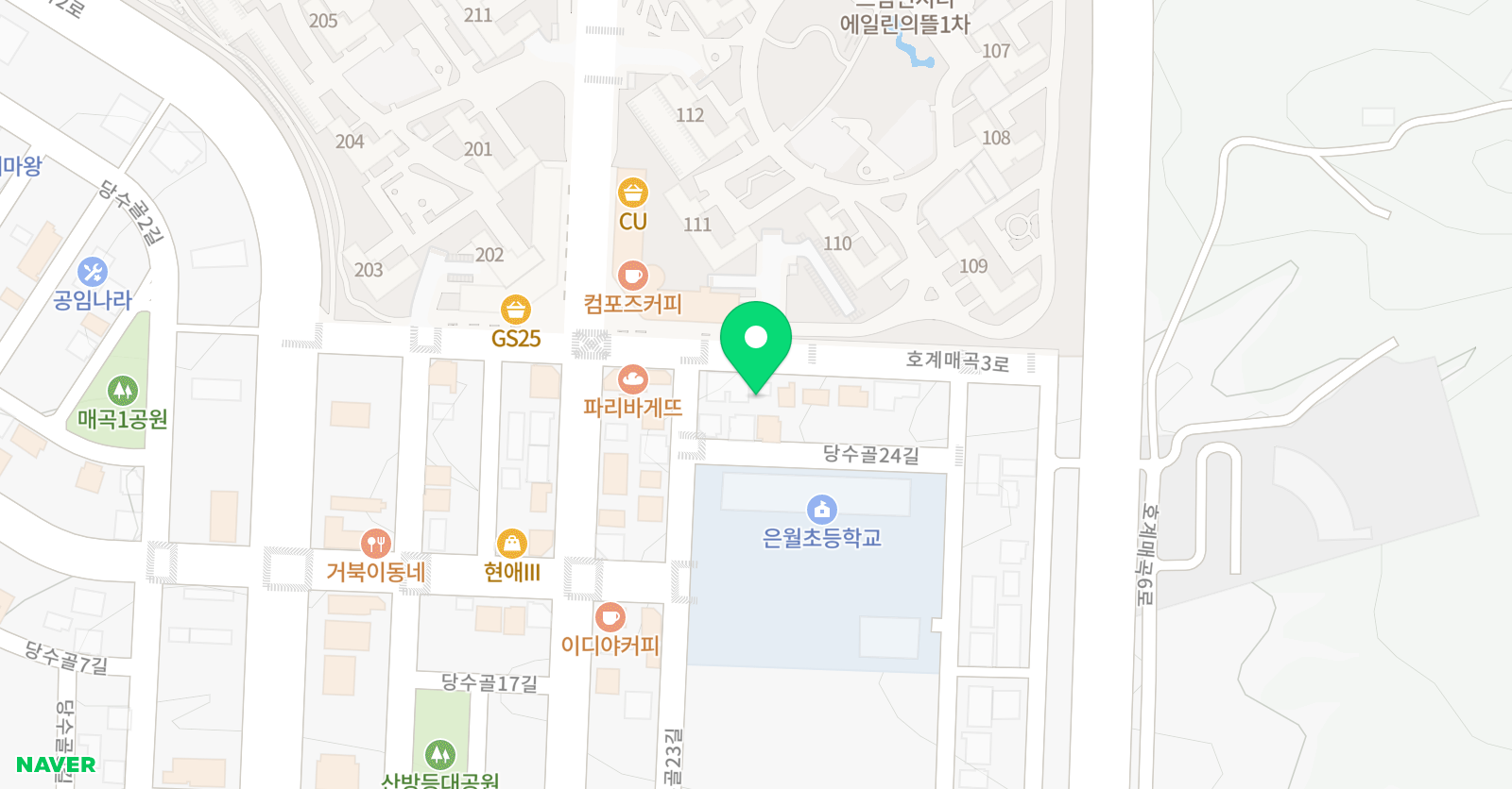 필 아트미술 매곡제나교육센터 위치