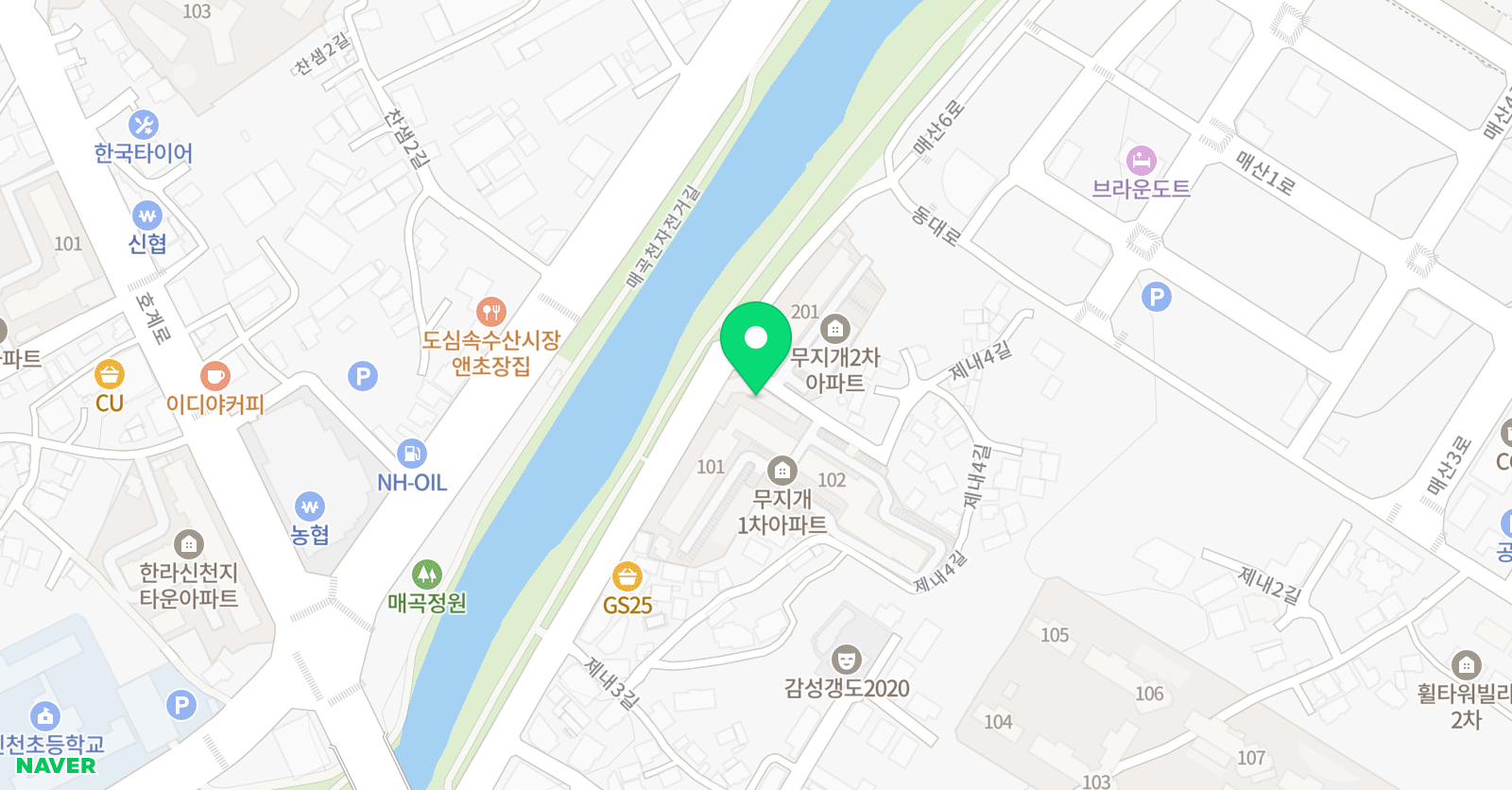 브레이니 영어학원 신천점 위치
