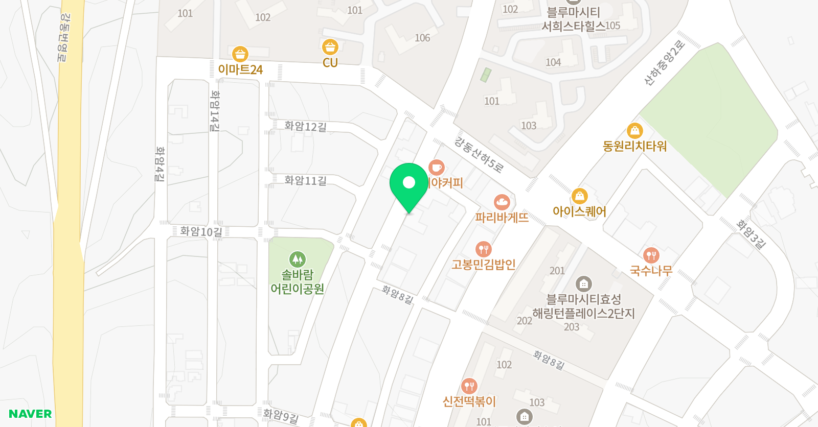 153셀라 음악학원 강동점 위치