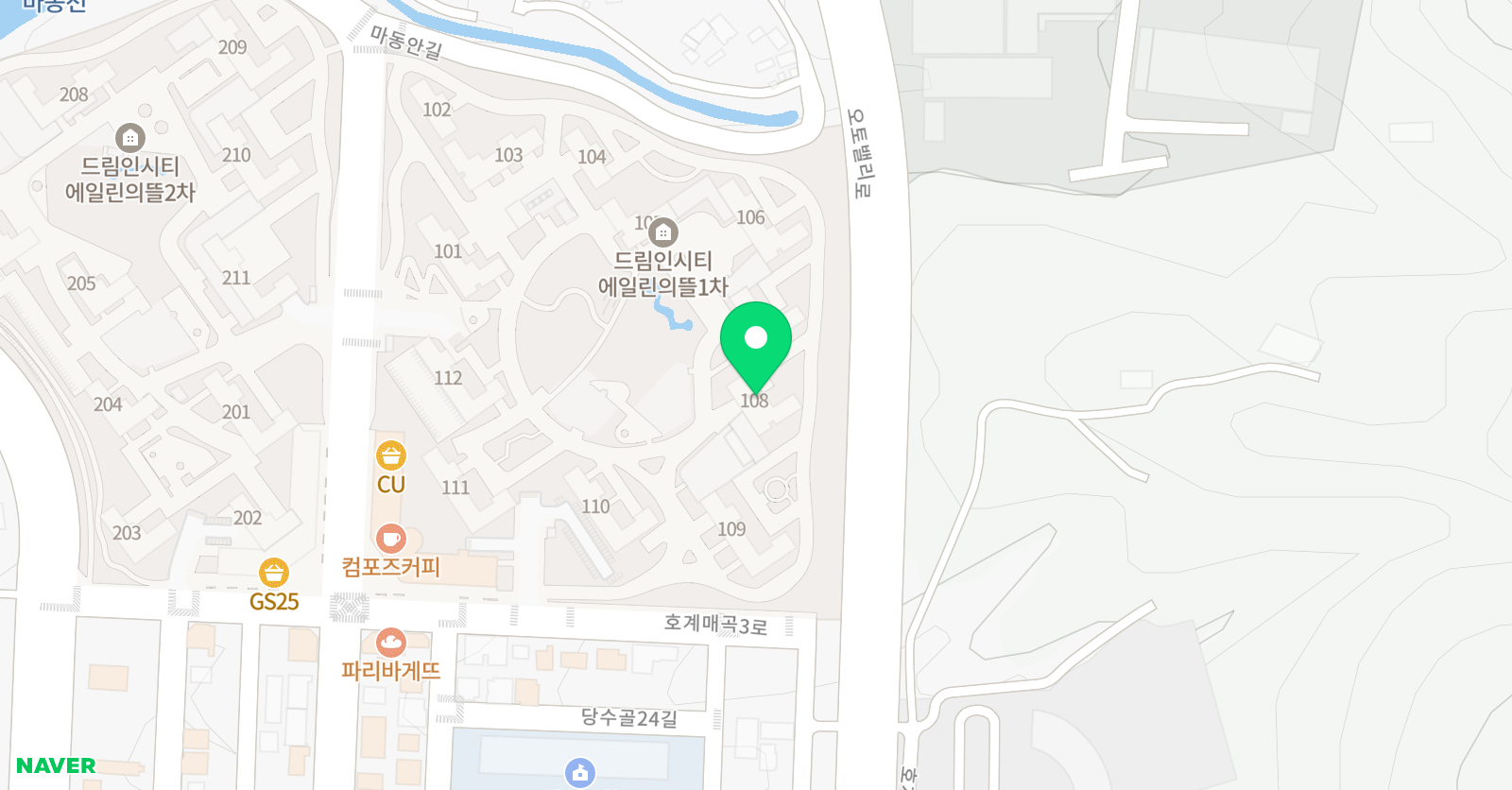 에릭칼아트 잉글리쉬 프렌잉글리시 은월캠퍼스 위치