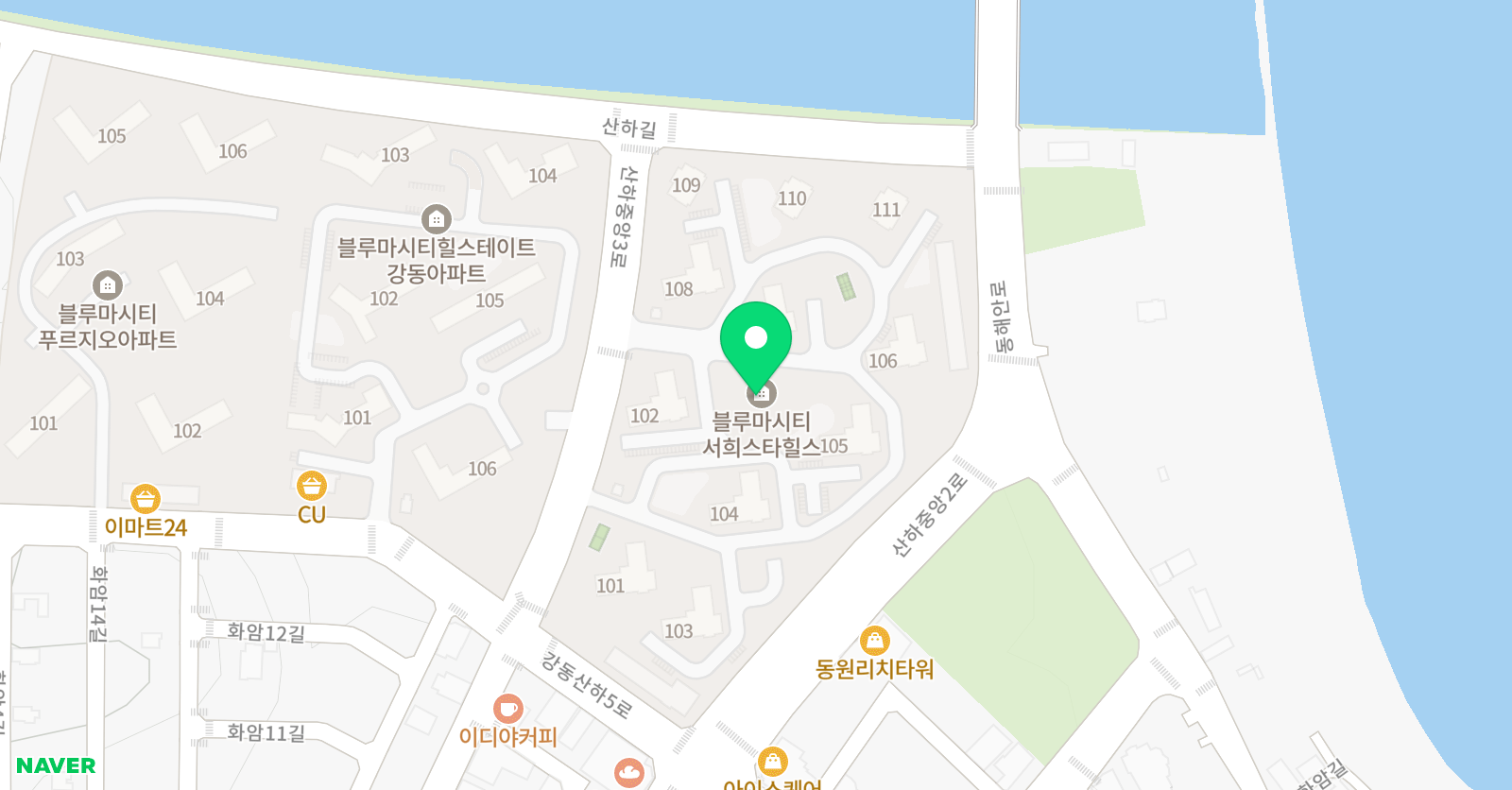 한솔플러스 수학 강동서희교실 위치