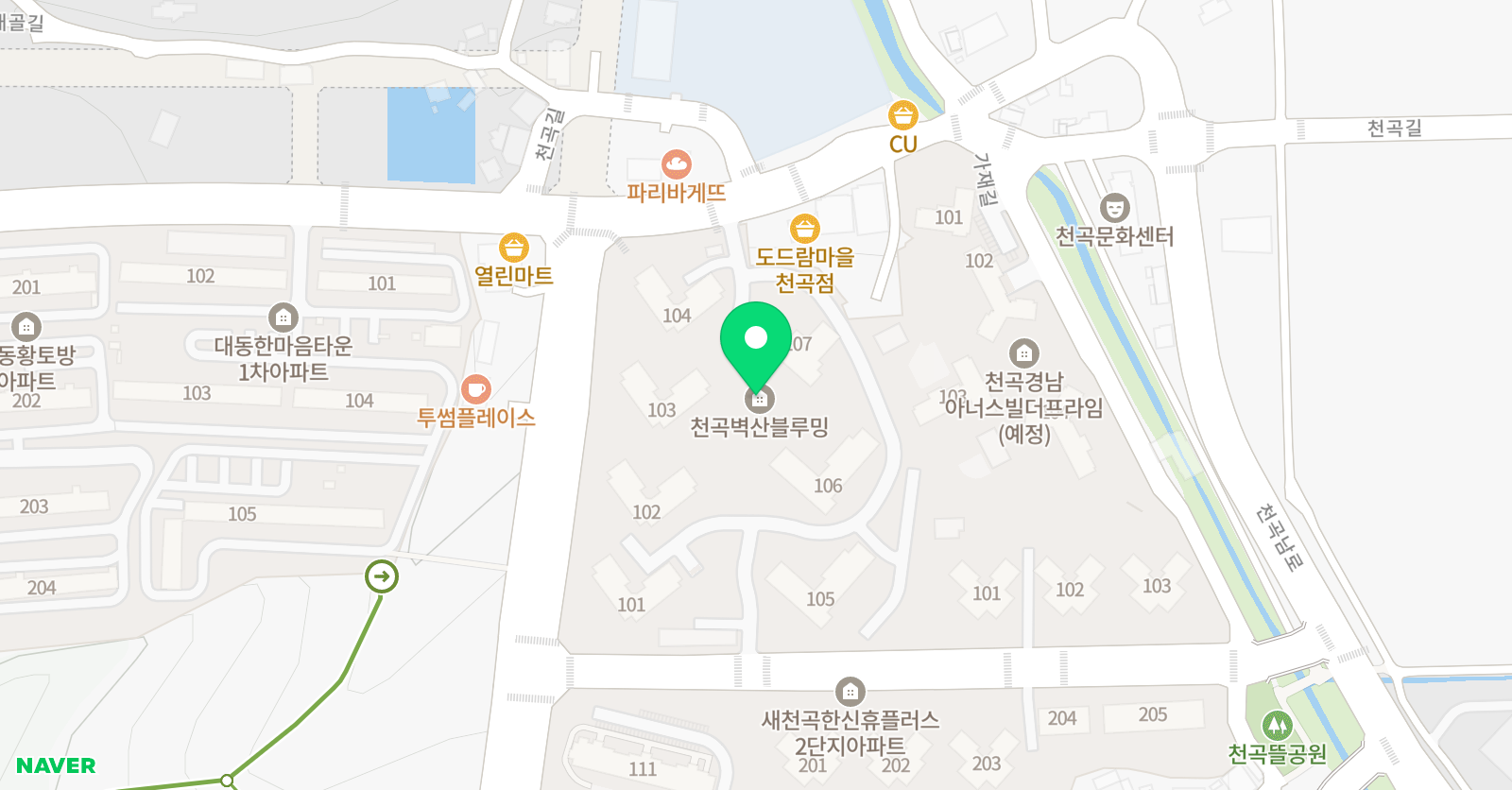 스마트해법 영어 천곡블루밍교실 위치