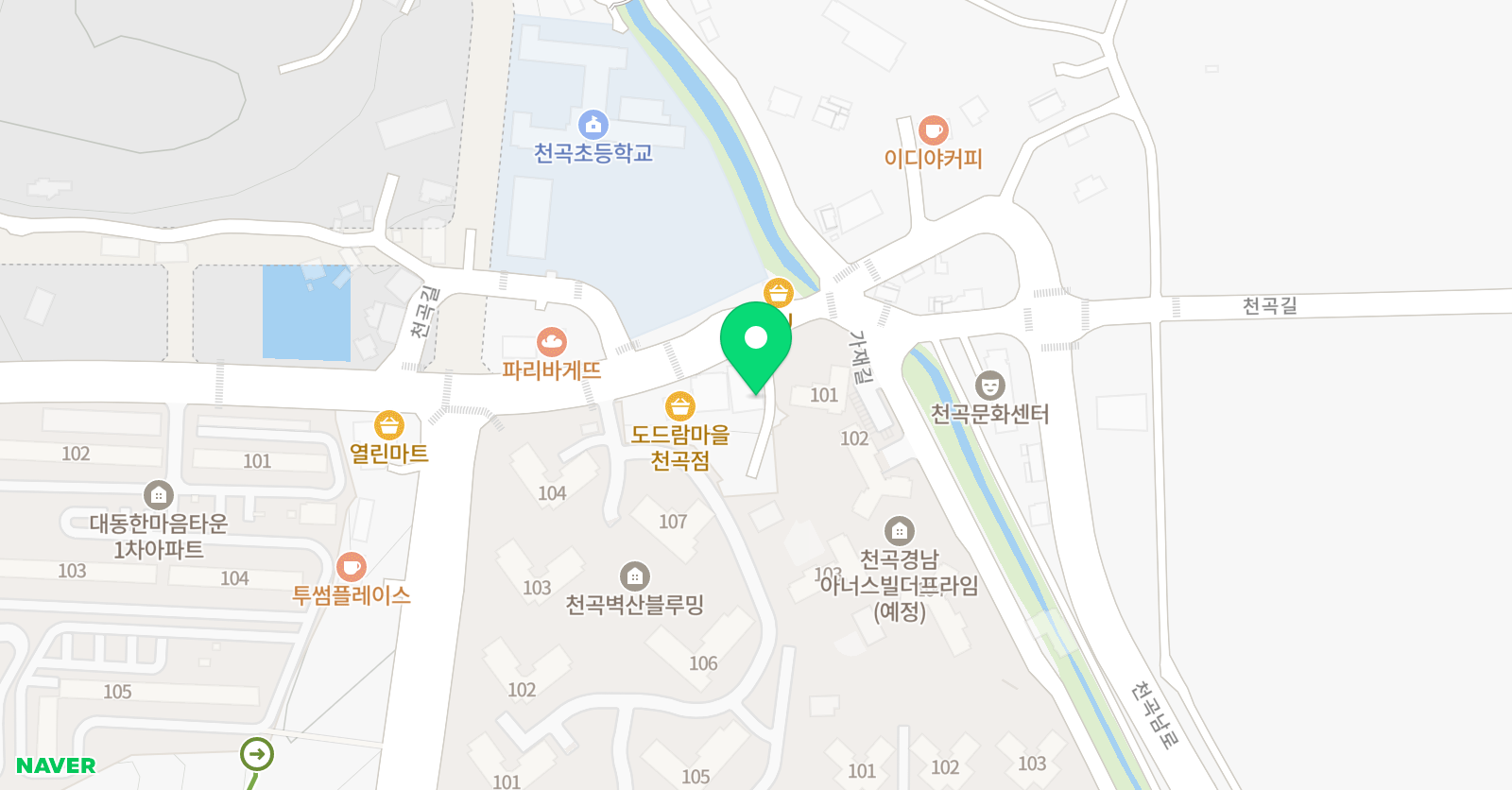 비욘드잉글리쉬 어학원 천곡캠퍼스 위치
