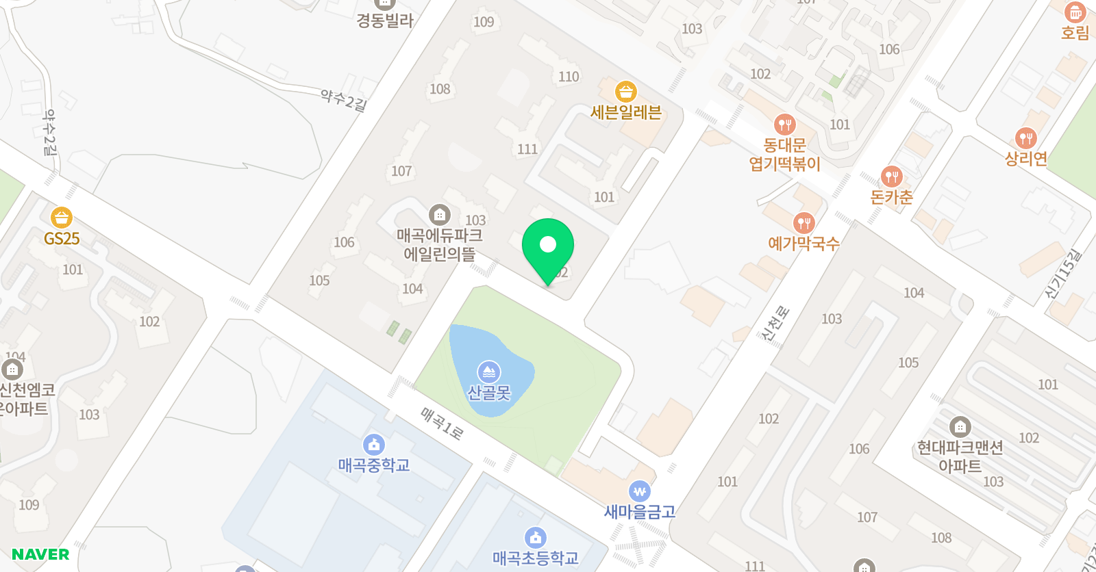 키움 공부방 매곡에듀파크에뜰 위치
