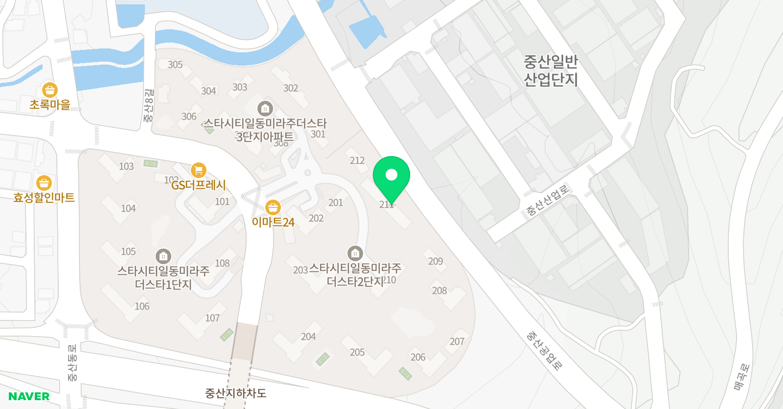 푸르넷 공부방 미라주정쌤 위치