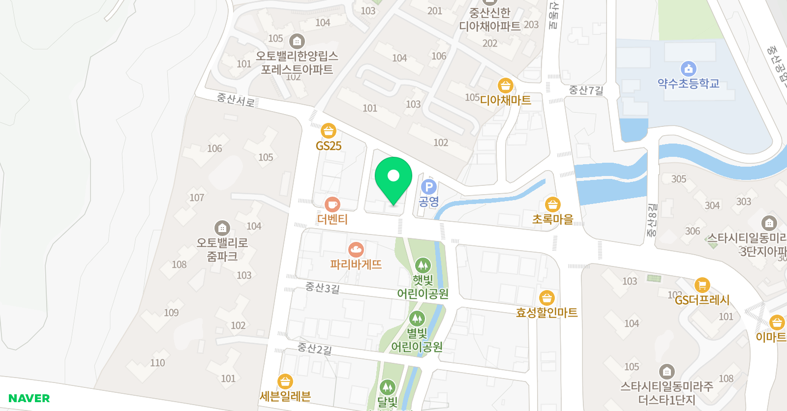 오즈 영어수학논술학원 위치