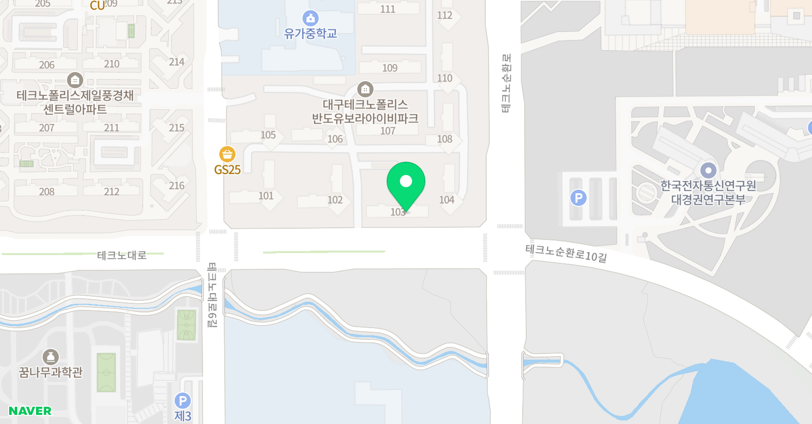 링키영어 테크노반도유보라점 위치