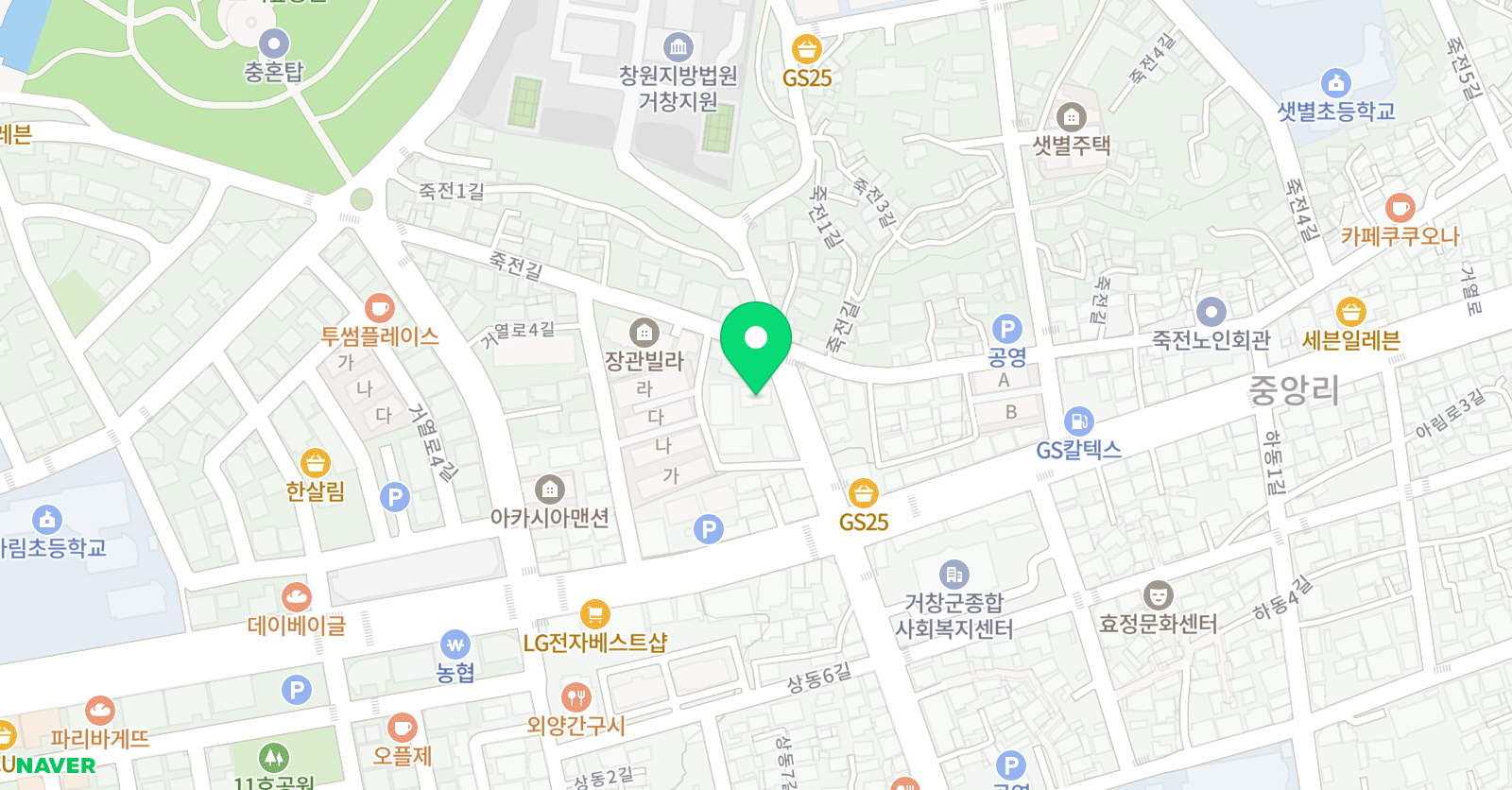 리티댄스아카데미 거창점 위치