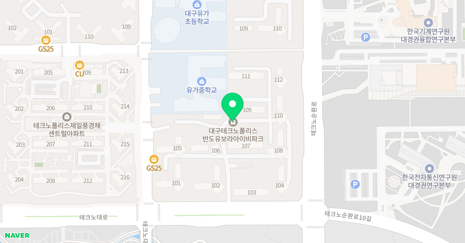 아트앤하트 대구 유가 반도유보라점 위치