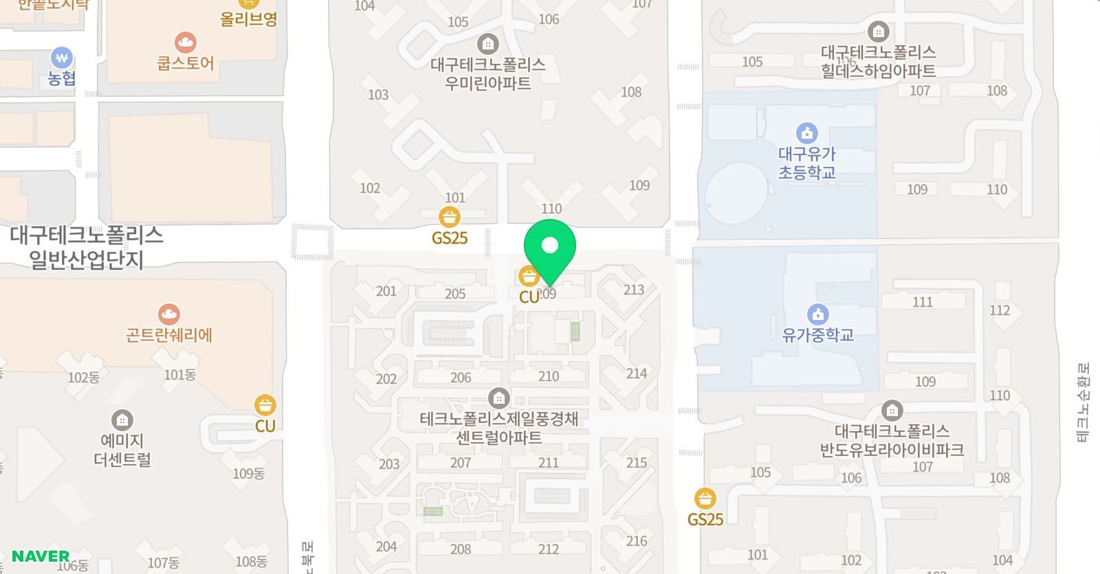 뮤엠 영어 제일풍경채2차NEST 위치