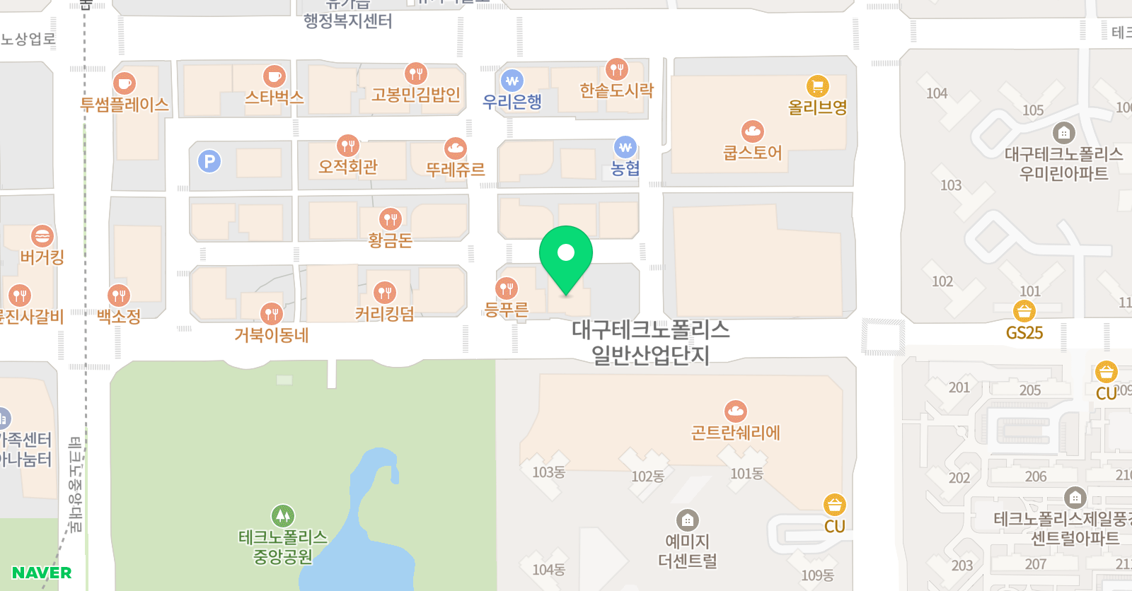 이티이 영어 위치