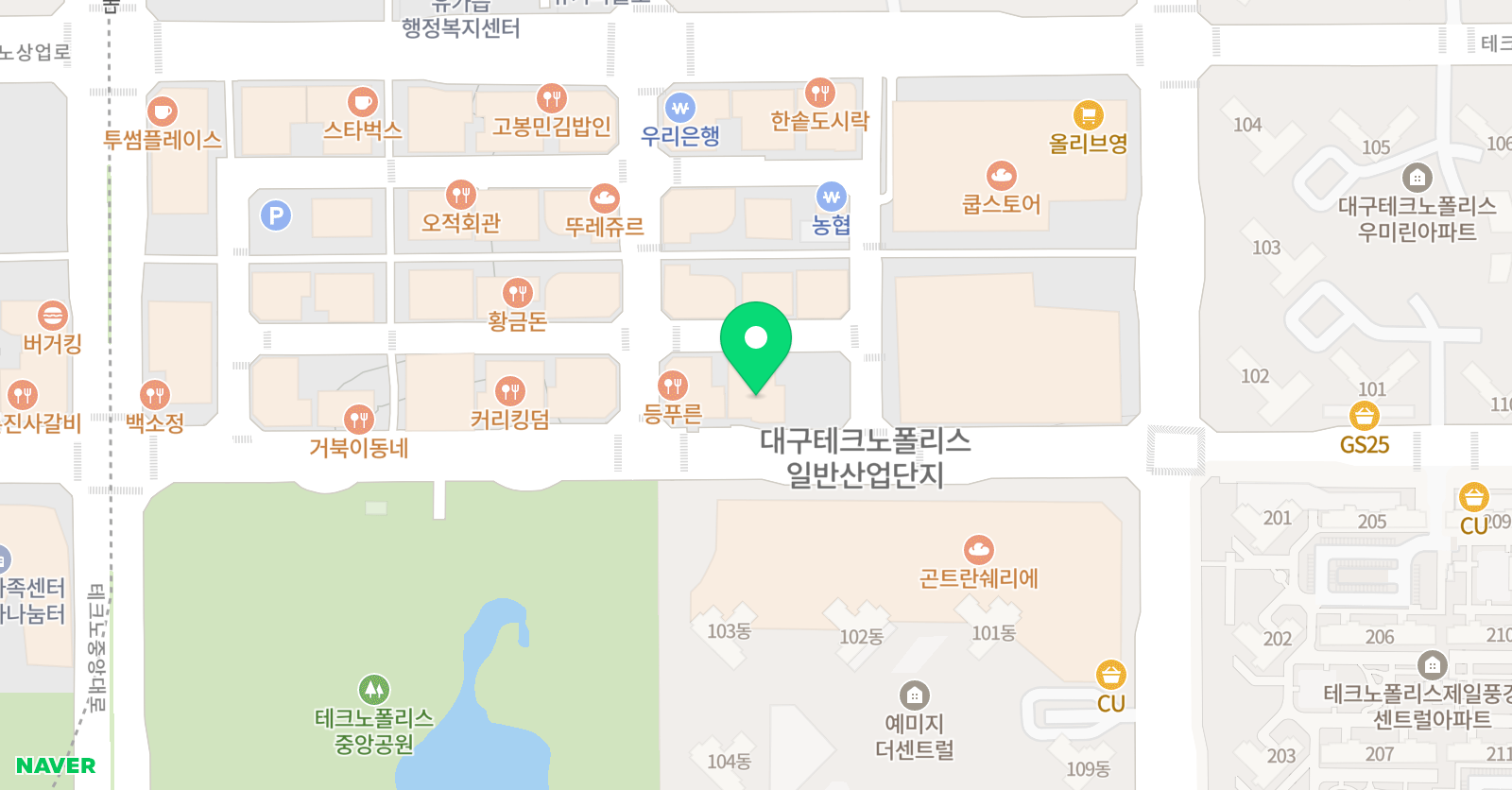 엠베스트SE 텍폴영재학원 테크노폴리스점 위치