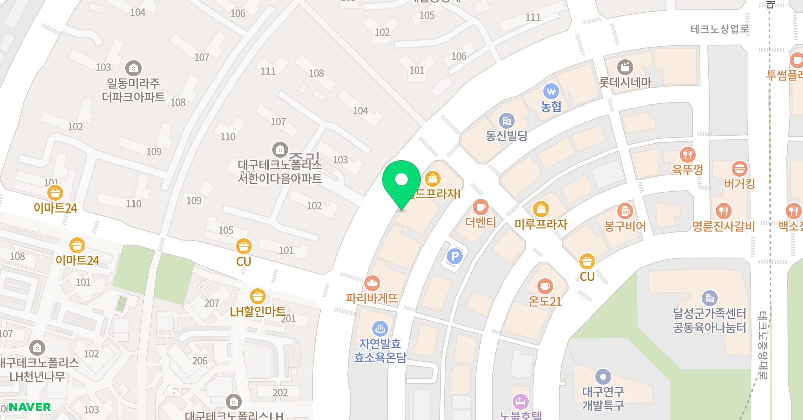 프랑프랑, 팔레트 미술학원 위치