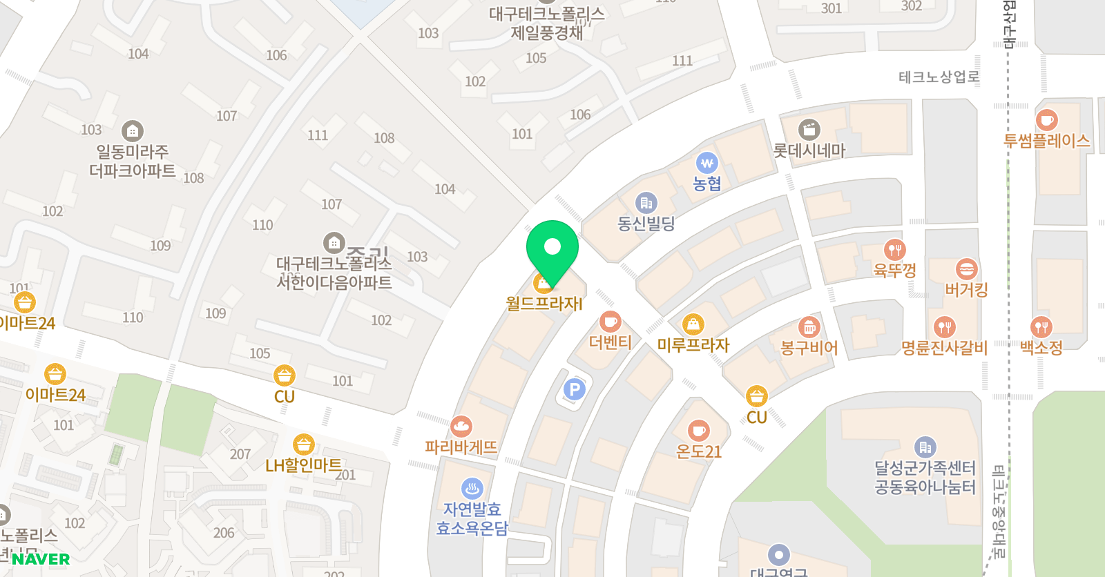 중앙 태권도.축구.줄넘기 위치