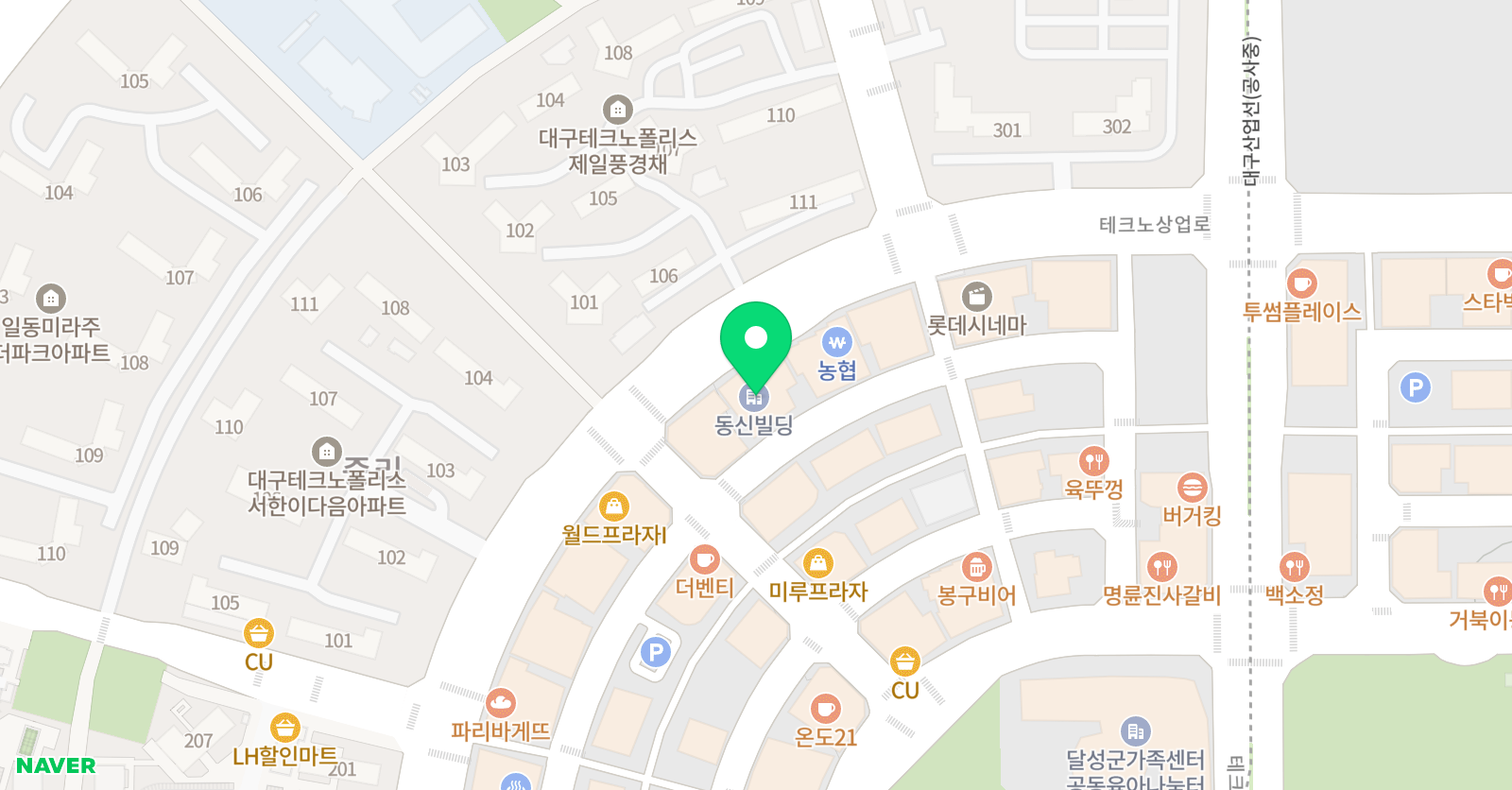 청룡 합기도 명문본관 위치