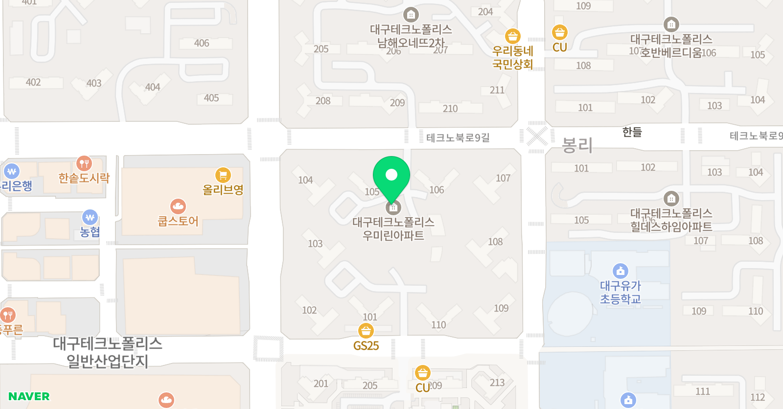 푸르넷 공부방 우미린 공부방 위치