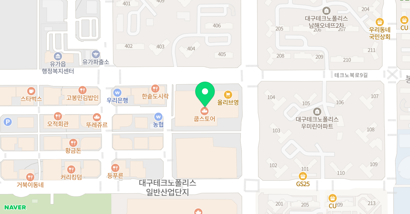 지앤비 위치